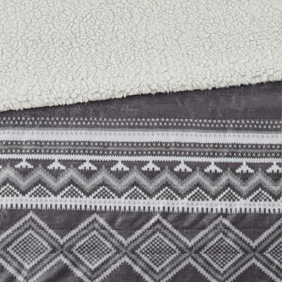 Woolrich Luxury Heated Mink to Berry Warm & Cozy Oversized Throw Blanket Gray - Picture 2 of 8